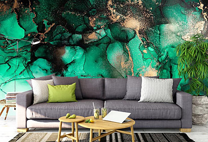 Fototapeta Glitter gold green 2052